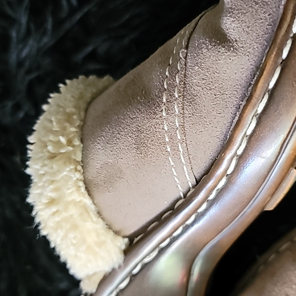 🫏 Naturalizer Tan Fleece-Lined Mules Size 8 - Picture 6 of 10